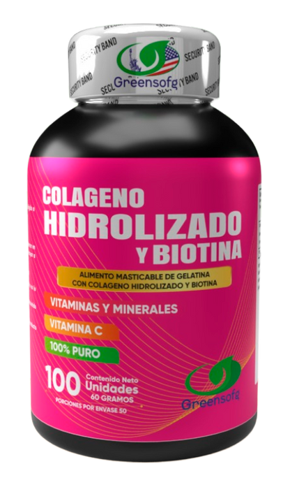 COLAGENO HIDROLIZADO Y BIOTINA  / 100 SOFGELS